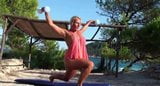 Beach blonde, bottomless muscle workout snapshot 8