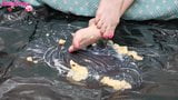 Girl Dripping Wax On Her Feet and Trample Banana - Foot Feti snapshot 15