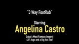 Angelina Castro et Virgo Peridot font un footjob à une grosse bite noire! snapshot 1