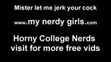 Nerdy girls can give great handjobs too JOI snapshot 1