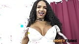 Busty Trans Thaysa Lopes teases Ass And Cums snapshot 2