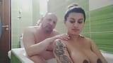 Big boobs pregnant girl take a bath with her husband snapshot 6