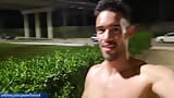 Crazy naked walk at night. Risky public nudity snapshot 18