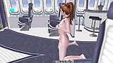 O fată drăguță în avion care pozează nud sexy - porno animat 3D snapshot 11