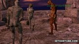 3D Zombie Babe Double Teamed snapshot 1