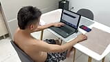 A hard fuck to my little stepsister while she studies virtually. snapshot 5