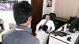 Asian twinks barebacked in office 3some by business DILF snapshot 2