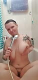 Sexy bitch with big tits enjoying her morning shower snapshot 11