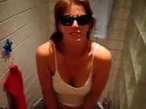 milf getting a facial in public bathroom snapshot 1