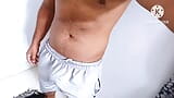 Young Indian desi gym boy big muscle body and big bulge showing in camera snapshot 3