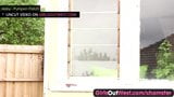 Girls Out West - Pale amateur ginger backyard masturbation snapshot 1