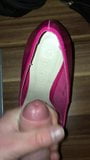 Cumming in Pink High Heel Pumps snapshot 6