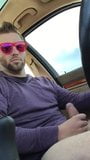 Cute guy jerking off while driving... snapshot 1