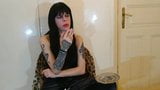 Sexy goth domina fuma pt1 hd snapshot 15