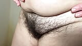 Nice striptease followed by masturbation of the beautiful hairy Zara snapshot 20