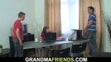 Office granny double penetration snapshot 7