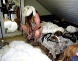 dildo fucking with fur mules slipper snapshot 8