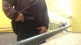 Wanking at Berlin Subway station at night snapshot 1