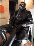 Cock play in black rubber snapshot 10