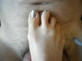 Misshotwife - footjob aux orteils argentés pour cocu snapshot 5