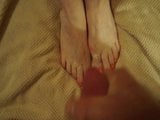 wifes pussy feet rubbing my cock snapshot 9