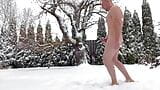 Snow day jerk off outdoors snapshot 1