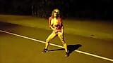 Puta amateur cachonda bailando desnuda en público Meando, parpadeando y tocando hasta el orgasmo. snapshot 4