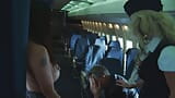 lesbian stewardesses have fun in airplane snapshot 1