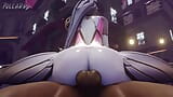 Widowmaker cavalgando bbc com um plug anal na bunda snapshot 9