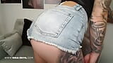 sexy teen striptease - jeans hotpant camgirl nina snapshot 14