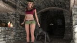 Blond poszukiwacz przygód dziewczyna zostaje złapana przez goblina w ciemnym lochu snapshot 2
