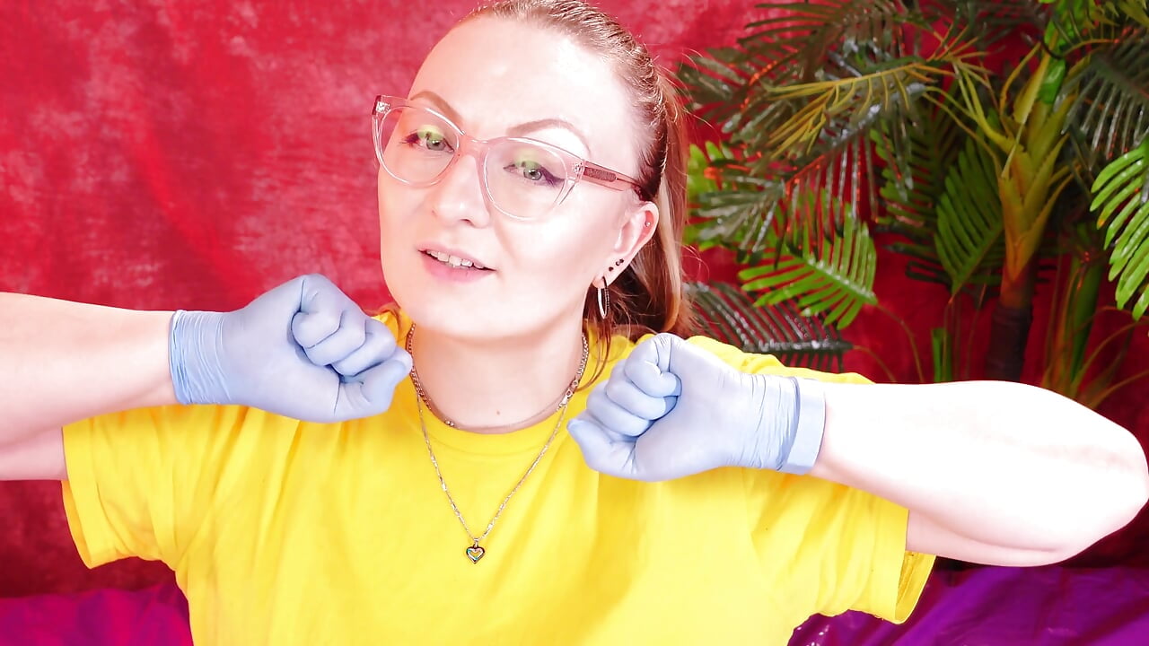 Asmr Video with Medical Nitrile Gloves (arya Grander)
