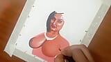 Erotische kunst of tekening van sexy Desi Indische milf vrouw genaamd "betoverde" snapshot 9