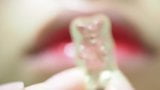 Girl Eats Gummy Bears -- Asian Food Girl.mp4 snapshot 4