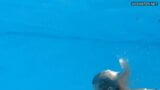 Beautiful blonde Zazie Skymm swims nude snapshot 9