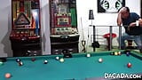 DaCada and Gina share a cock on the pool table snapshot 4