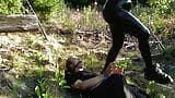 My Latex FemDom (very old) movies. Rubber Catsuits and Verbal Humiliation with JOI (Arya Grander) snapshot 22