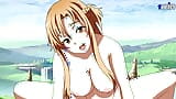 Sword art online hentai neuken - Asuna Uki anime cartoon, Naruto Kunoichi, trainer, milf, tiener, grote tieten, Aziatische cosplay, cowgirl, kont snapshot 3