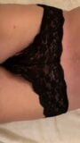 Cum Shot in Black Thong Panty snapshot 1