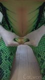 Crossdresser Cum in Snake Zentai Suit snapshot 6