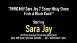 Белая девушка с большой шикарной задницей, милфа Sara Jay 7, чернокожая Misty Stone трахается с черным членом! snapshot 1