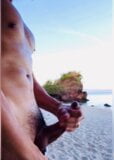 Jerking my cock by the sea snapshot 2