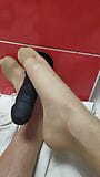 Footjob in pantyhose snapshot 2