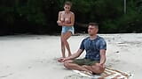 Meditation on the beach ended with deep blowjob and big cumshot! snapshot 4