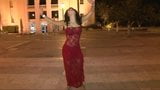 Belly Dance - Nataly Hay in red dress snapshot 4