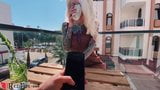 Hot Girl Masturbate Bluetooth Vibrator a Outdoor Restaurant snapshot 8