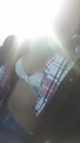 Amateur Shows Off Her Perfect Tits Whilst In The Carwash snapshot 1