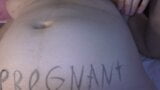 Pregnant cheating slutwife gets bodywriting before gangbang snapshot 9