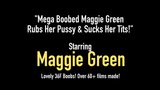 Mega Boobed Maggie Green Rubs Her Pussy & Sucks Her Tits! snapshot 1