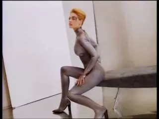 Jeri Ryan - 1997 Photoshoot in Silver Catsuit for Star Trek: Babe ...